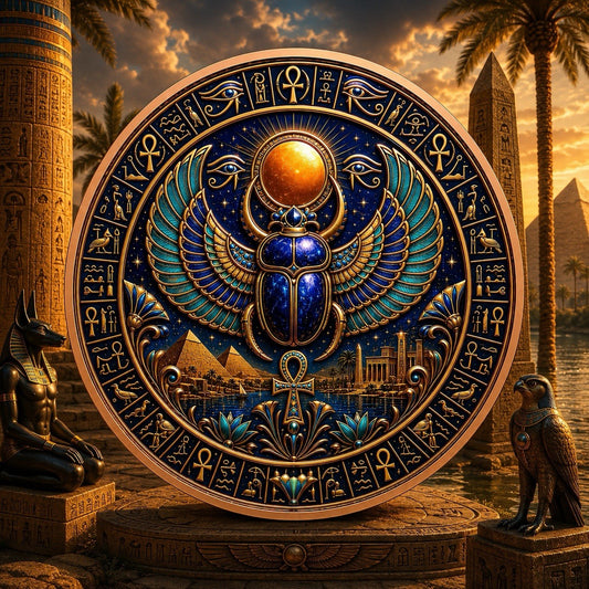 2026 The Egyptian Legacy: Horus vs Anubis 5oz UHR 3D Copper Round