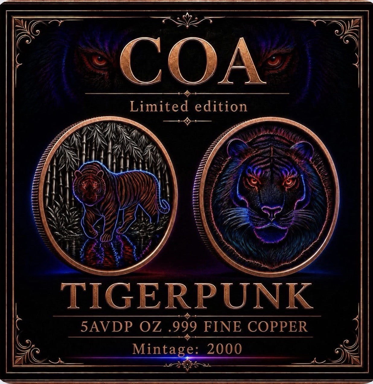 2026 5 oz Tiger Punk Edition Copper Round