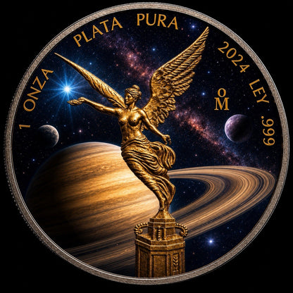 2024 Mexico Libertad Saturno Edition 1 oz Silver Coin