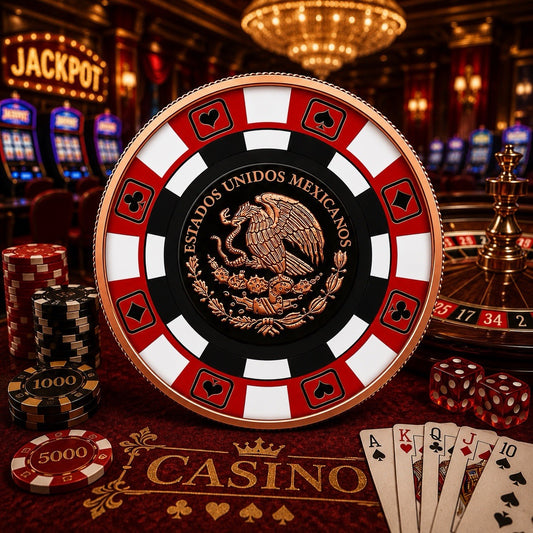 2026 Red Libertad Poker Chip 1oz Copper Coin