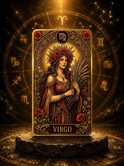 12 Constellations Zodiac Seres: 5oz Copper Art Bar,  Virgo