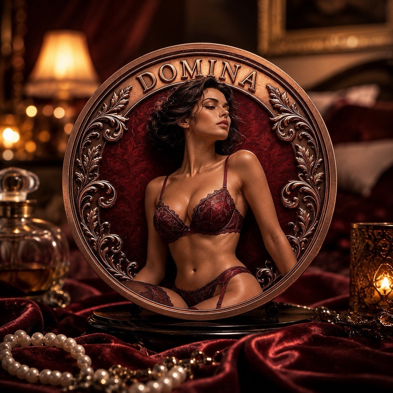 Domina Woman Perfection Colorized 1 oz Copper Round