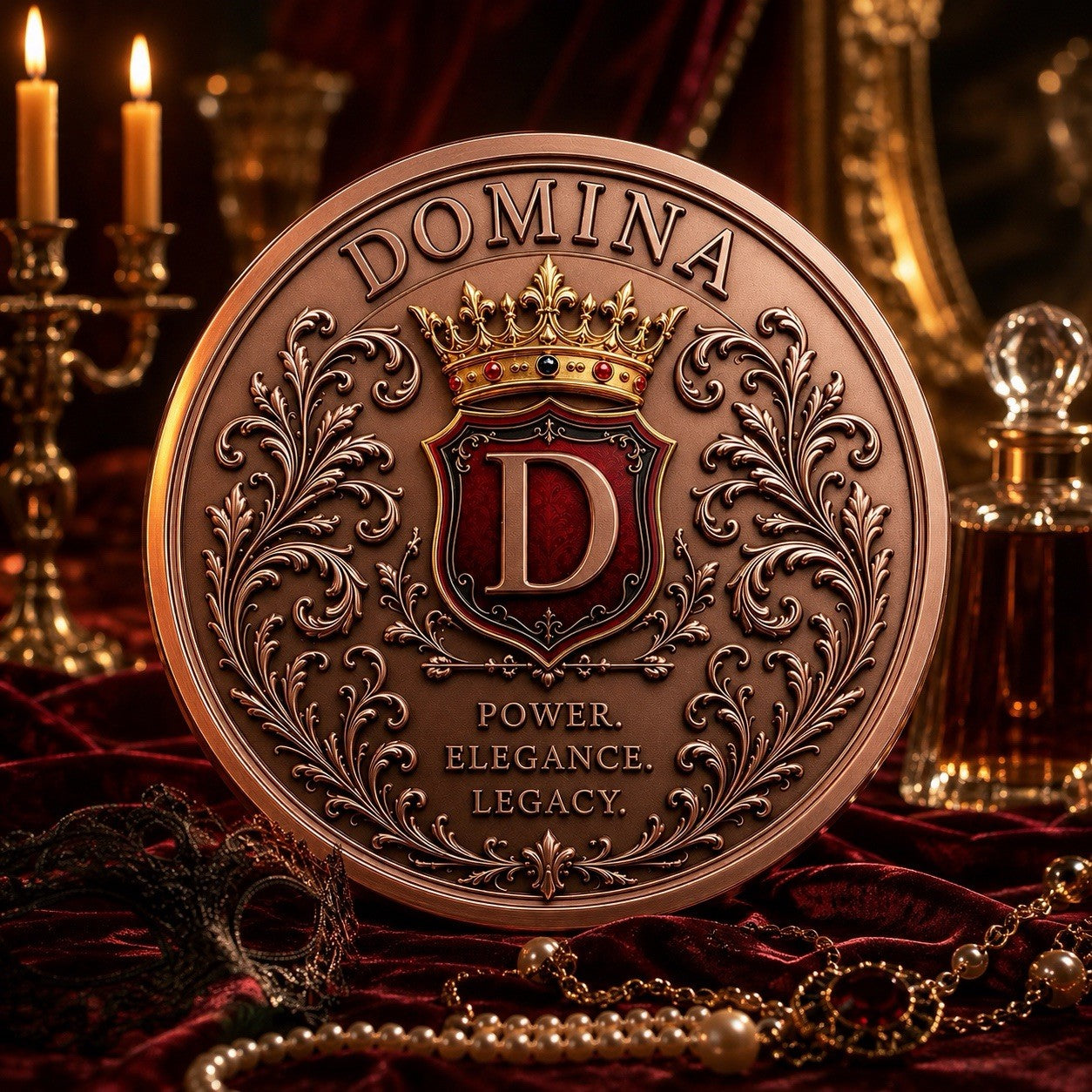 Domina Woman Perfection Colorized 1 oz Copper Round