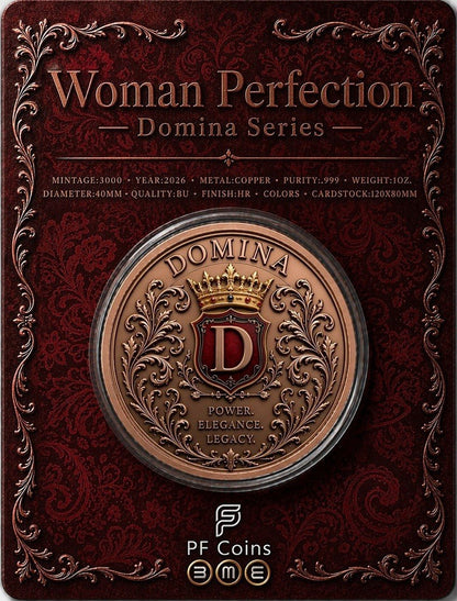 Domina Woman Perfection Colorized 1 oz Copper Round