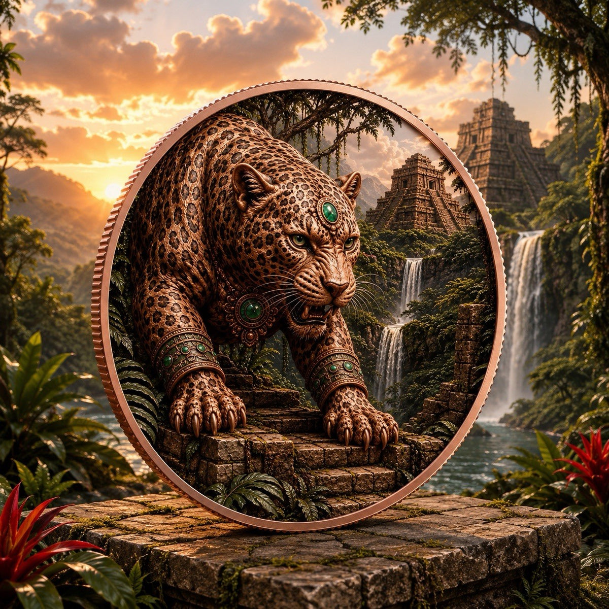 2026 Aztec Winged Aztec Jaguar Libertad 5oz Copper Coin
