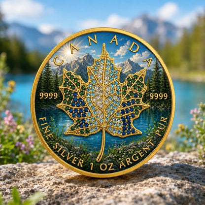 2026 Maple Seasons Summer Bejeweled 1oz .999 Silver Coin