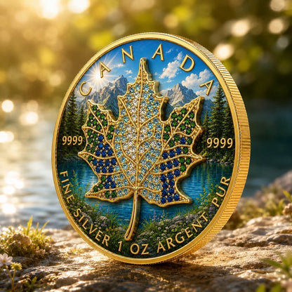 2026 Maple Seasons Summer Bejeweled 1oz .999 Silver Coin