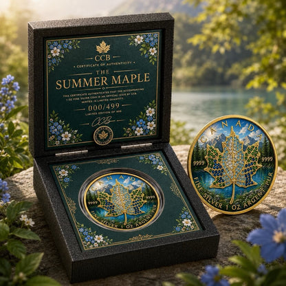 2026 Maple Seasons Summer Bejeweled 1oz .999 Silver Coin