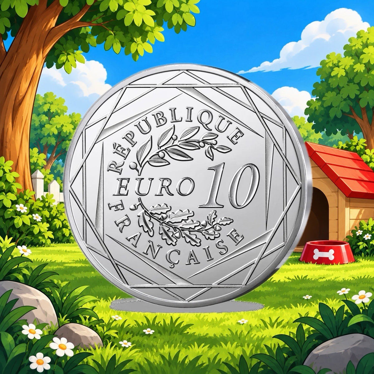 2026 France Disney 101 Dalmatians 13g .999 Silver Colorized Coin