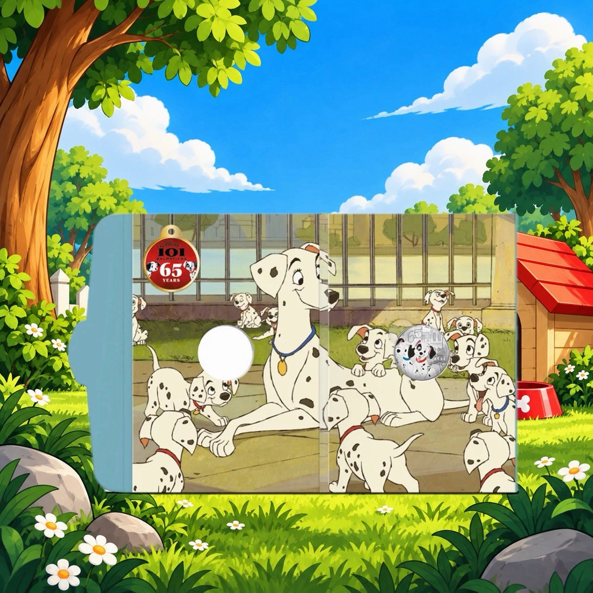 2026 France Disney 101 Dalmatians 13g .999 Silver Colorized Coin