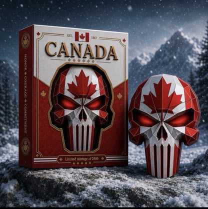 3 oz Canadian Warrior Stackable Copper