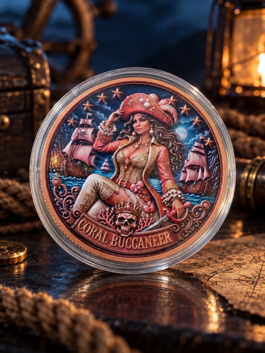 2026 Beauty Pirates Series: Coral Buccaneer 1oz UHR Copper Coin