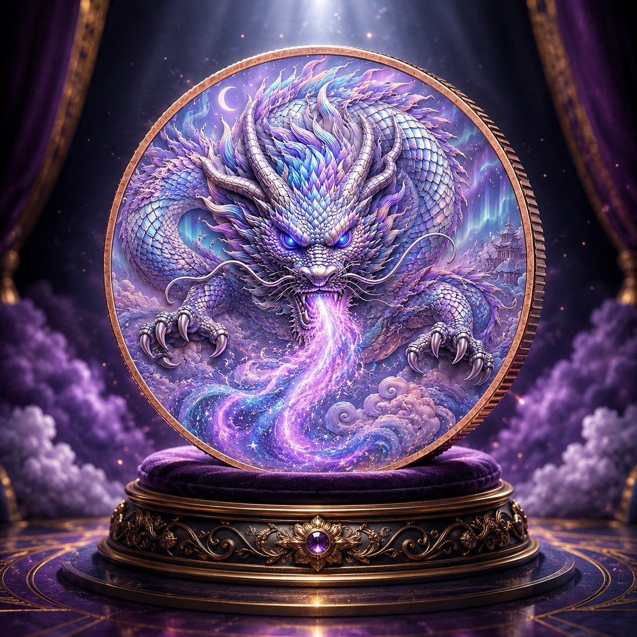 2026 Chinese Myth Dragon Series: Fantasy Fury UV 1 oz Copper Coin