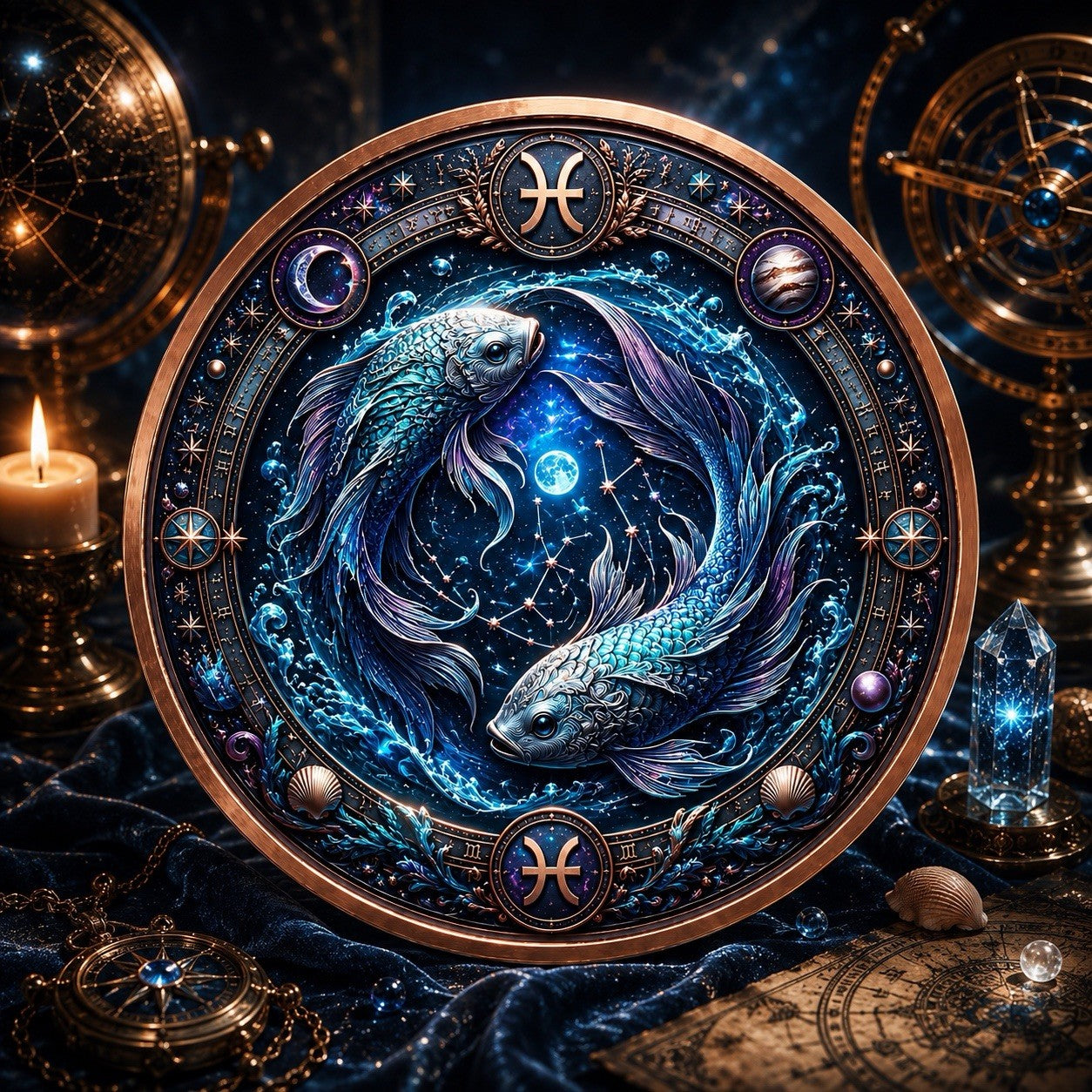 2026 Celestial Zodiacal Series: Astro Zodiac Piscis 5oz UHR Copper