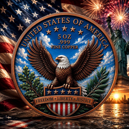 2026 Statue of Liberty Series: Freedom 3D UV ACE 5oz Copper Coin