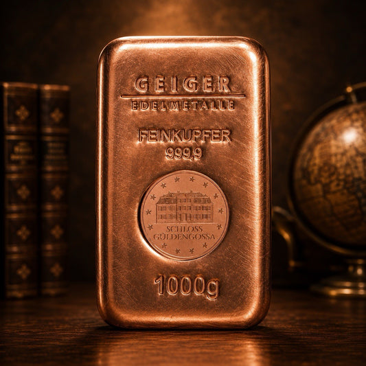 Geiger 1 Kilo Copper Bar .9999 Pure Bullion - Premium Craftsmanship & Design