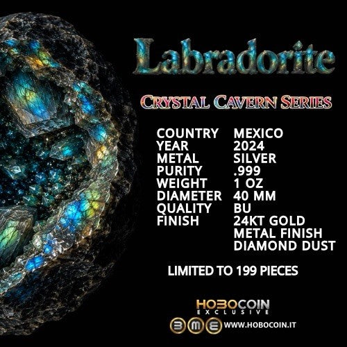 2024 Mexico Libertad Labradorite Crystal Cavern 1oz Silver