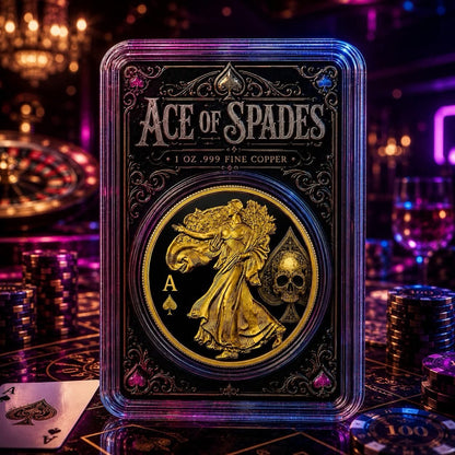 2026 ASE Ace of Spades 1 oz .999 Silver in slab