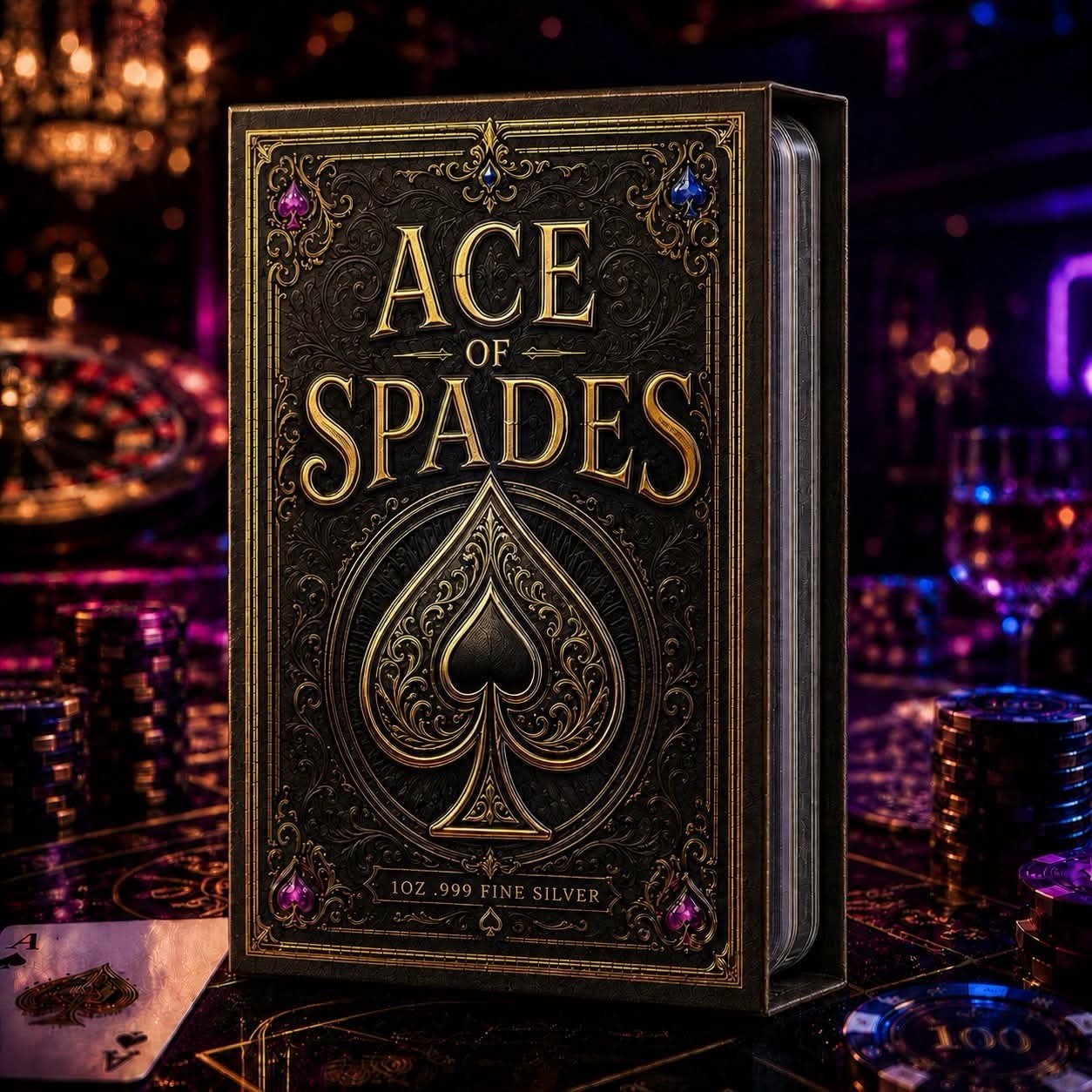 2026 ASE Ace of Spades 1 oz .999 Silver in slab