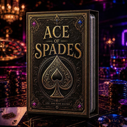 2026 ASE Ace of Spades 1 oz .999 Silver in slab