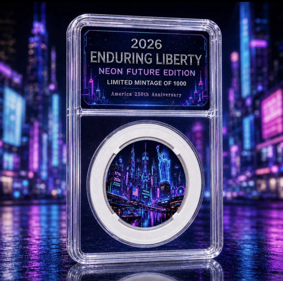 2026 Enduring Liberty Colorized Half Dollar in Slab