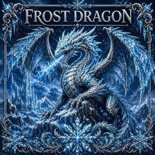 Frost Dragon The Ice Emperor Colorized 1 Kilo Copper Medal
