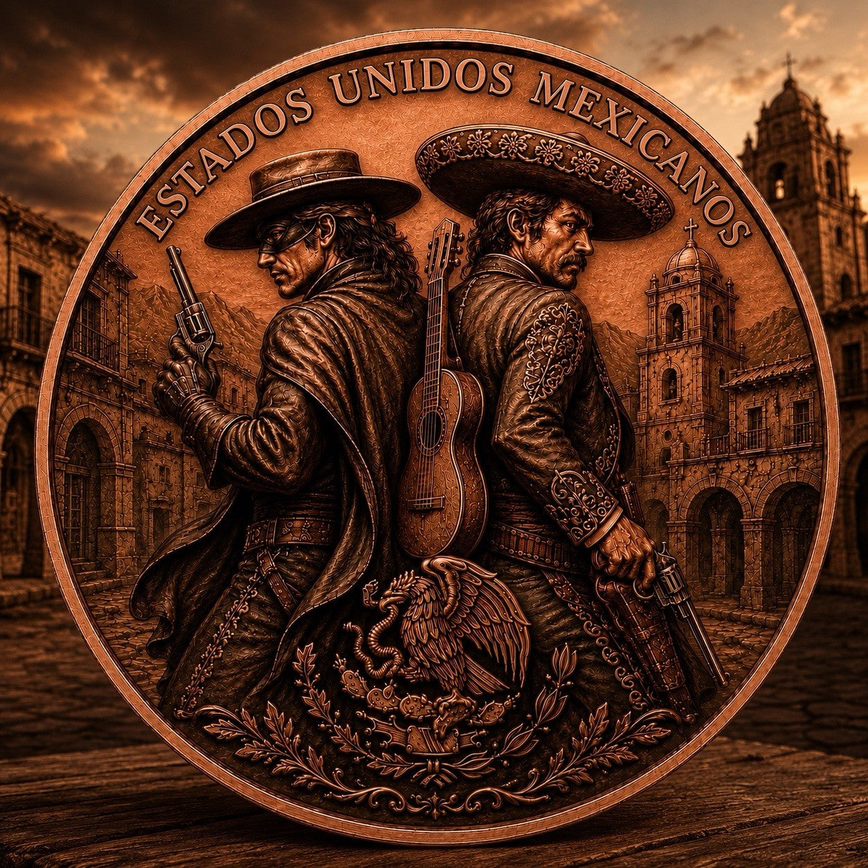 Mexico Libertad Mark of the Mariachi 5 oz Copper Medal