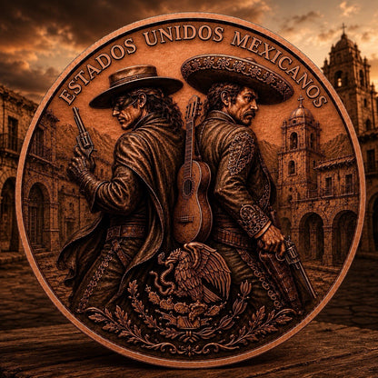 Mexico Libertad Mark of the Mariachi 5 oz Copper Medal