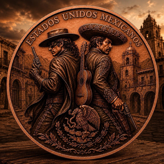 Mexico Libertad Mark of the Mariachi 5 oz Copper Medal