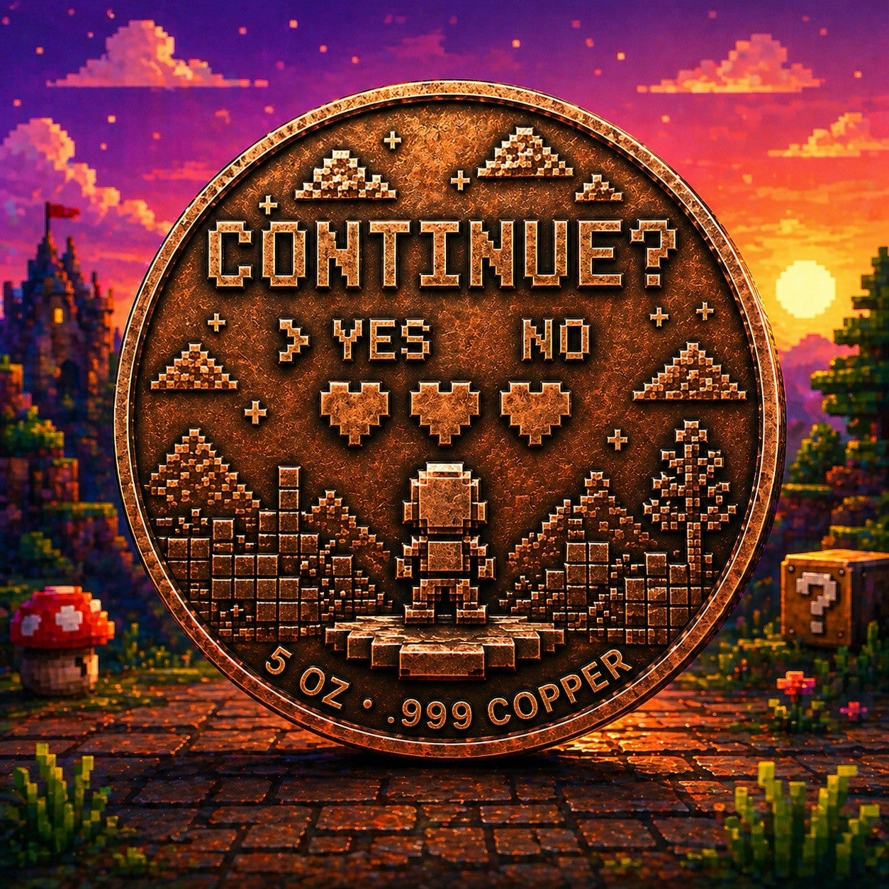5 oz 90s Gaming Nostalgia .999 Copper Round