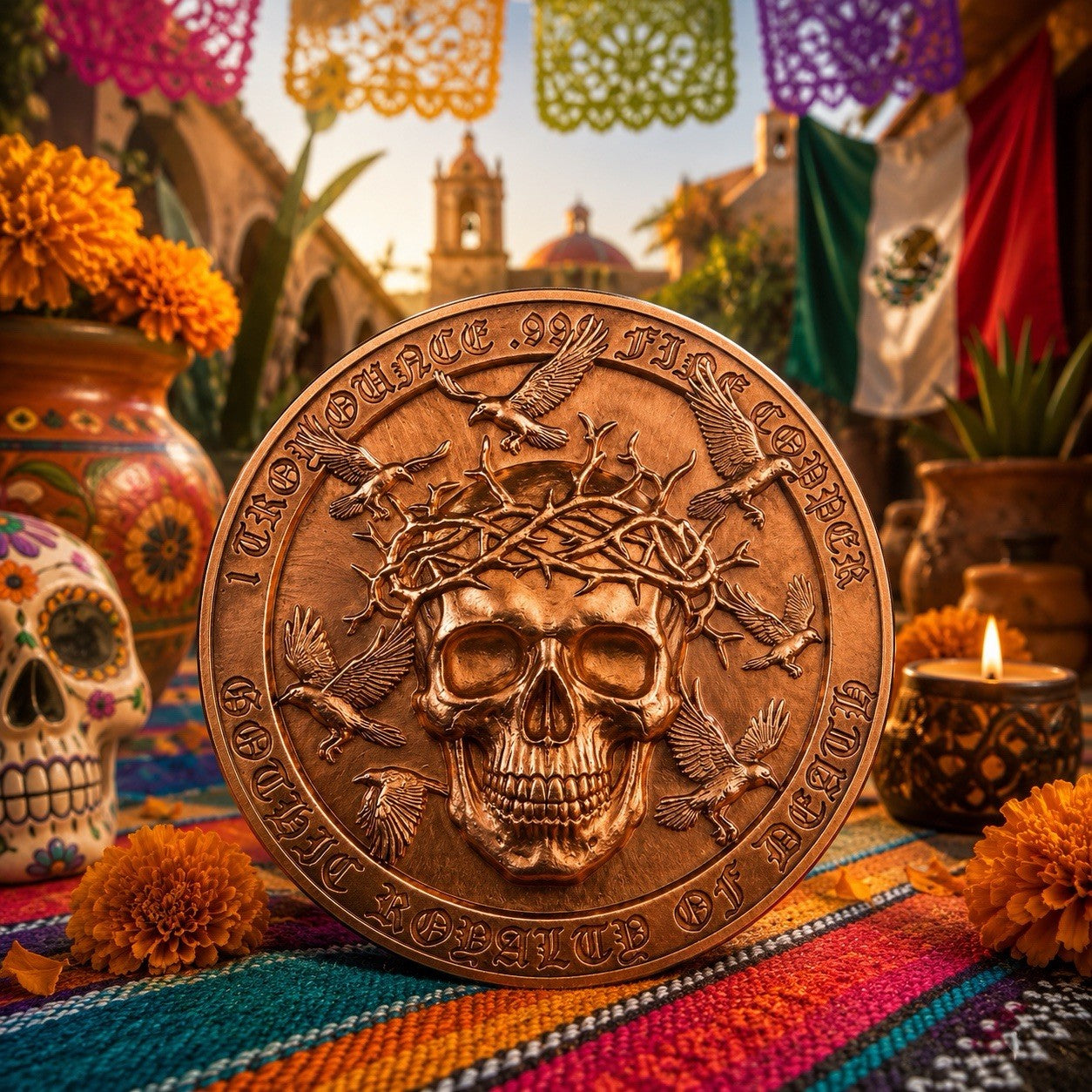 2026 Memento Mori Series Mariachi Musician 1oz Coppe Coin Día de Los Muertos