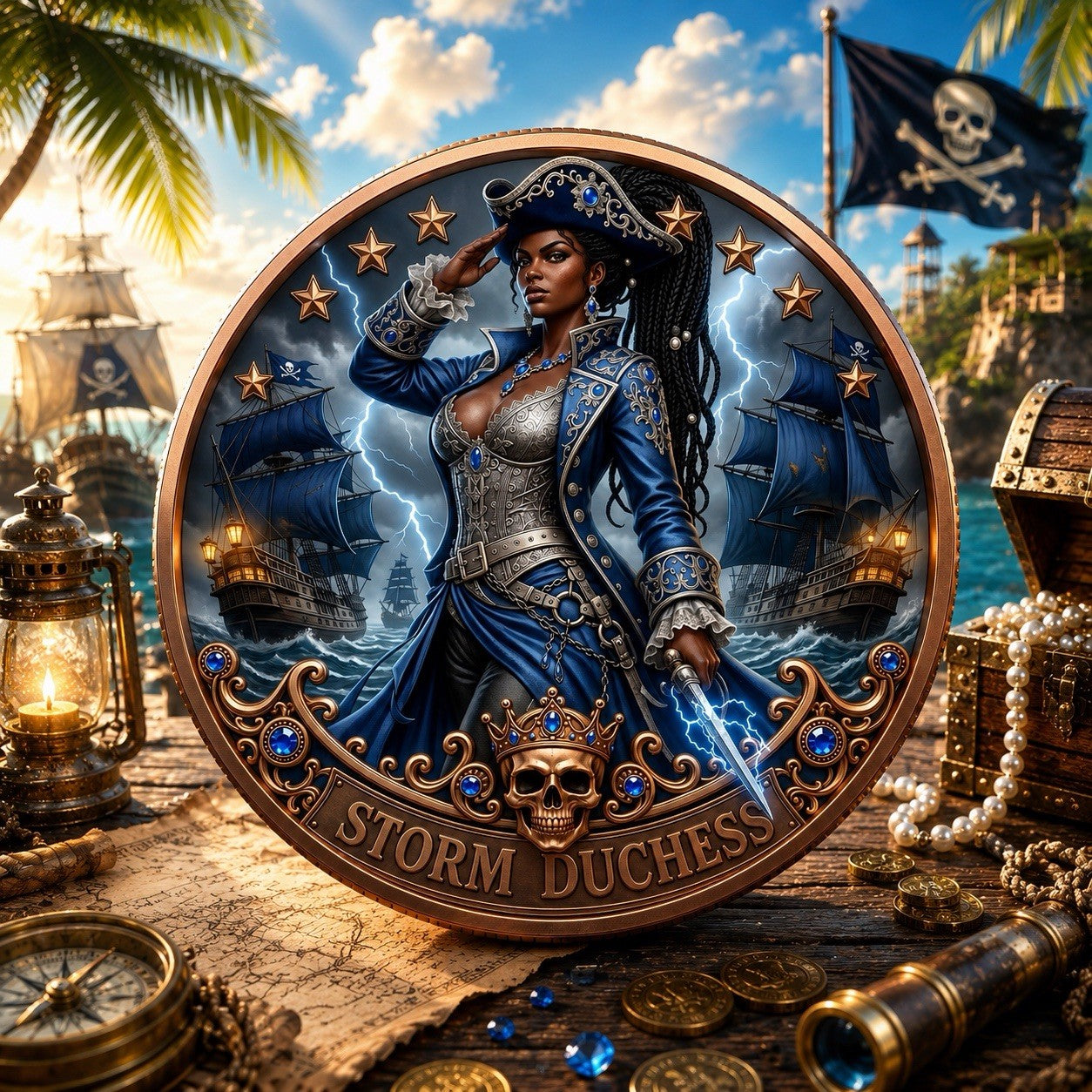 2026 Beauty Pirates Series: Storm Duchess 1oz UHR Copper Coin