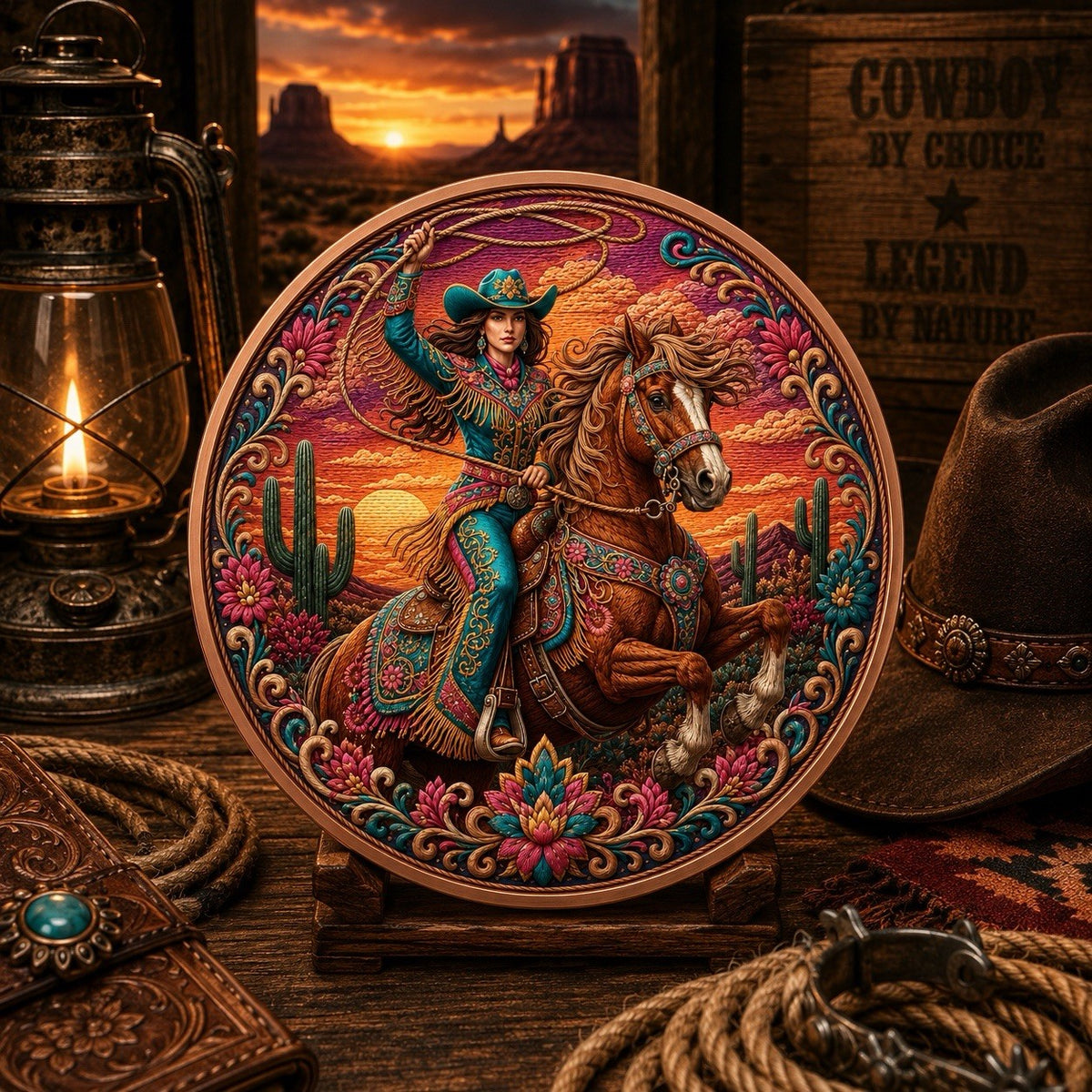 2026 Golden Roots West Series: Cowgirl Rider 5oz Copper Coin UHR