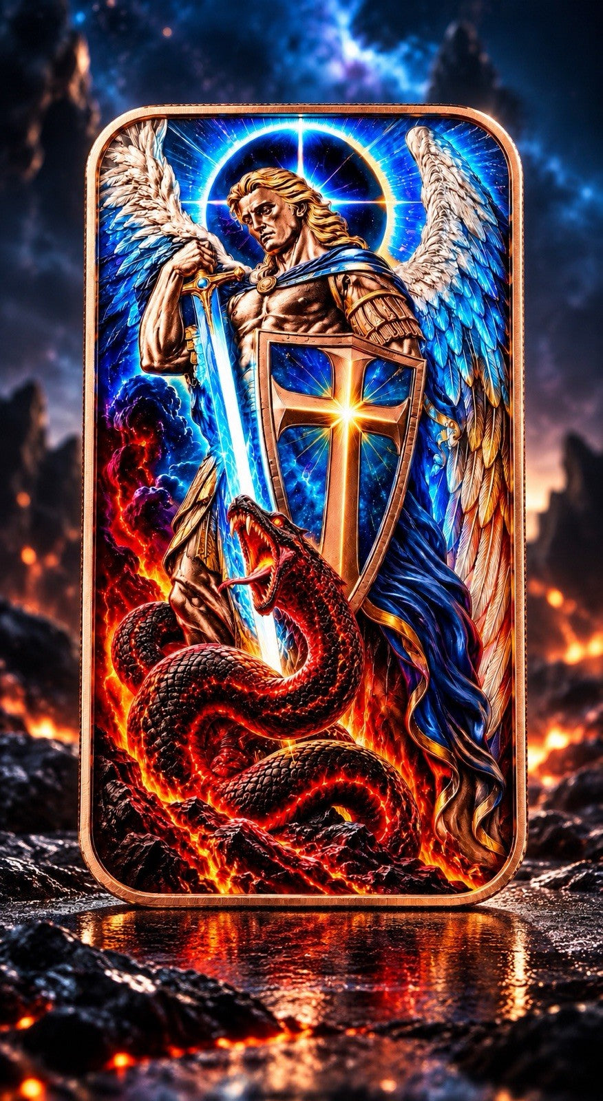 2026 Scottsdale Divine Singularity Archangel Michael 1 oz  Copper Bar PRE-ORDER