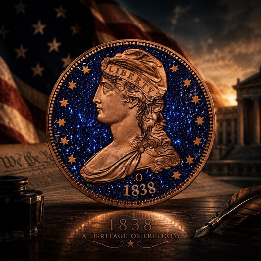 1838-O Capped Bust Diamond Dust Half Dollar Tribute 1 oz Copper Medal