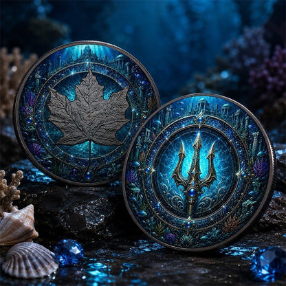 2026 Maple Leaf Water Elemental Realms Diamond Dust 1oz Silver Coin