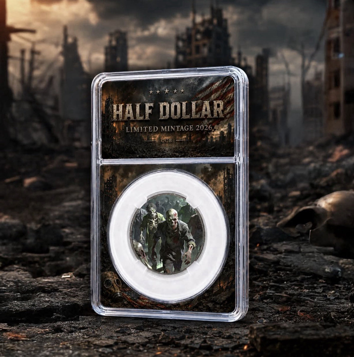 The American Dream Post Apocalyptic 2026 Half Dollar in Slab