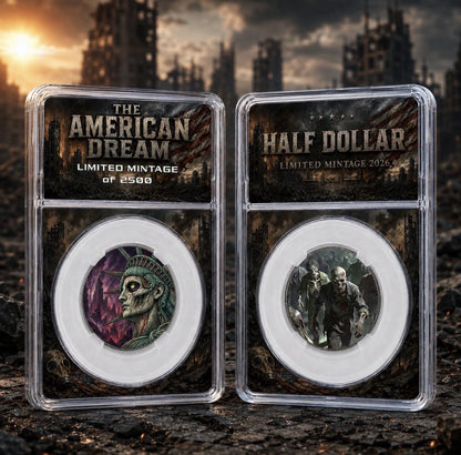 The American Dream Post Apocalyptic 2026 Half Dollar in Slab