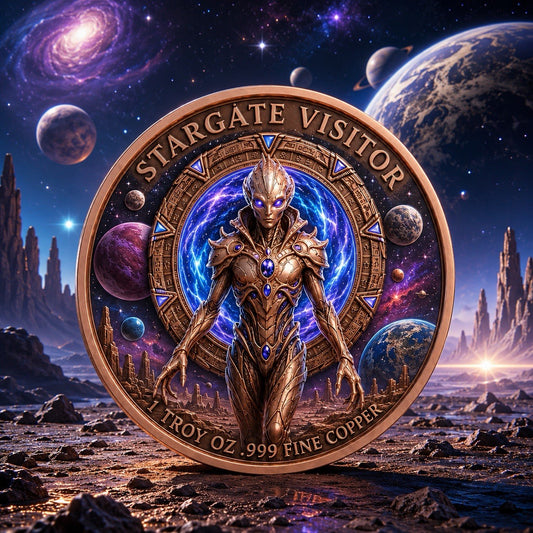 2026 Beyond the Universe: Stargate Visitor 1oz Copper Coin Glow FX