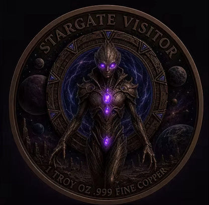 2026 Beyond the Universe: Stargate Visitor 1oz Copper Coin Glow FX