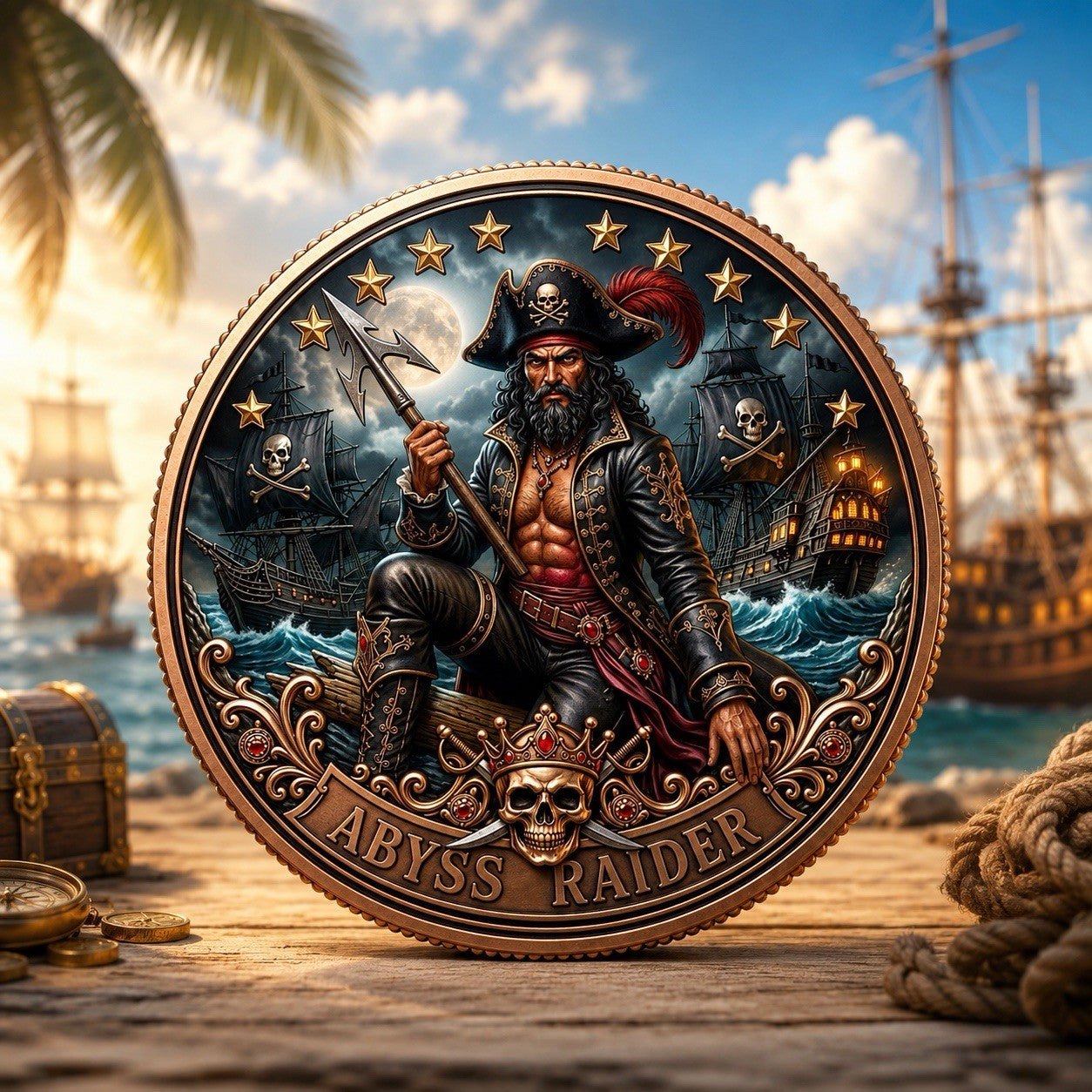 2026 Beauty Pirates Series: Abyss Raider 1oz UHR Copper Coin