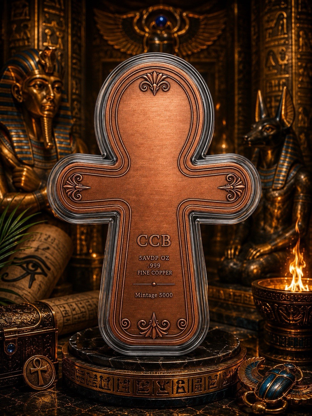 2026 5 oz Key of Life Shaped Copper