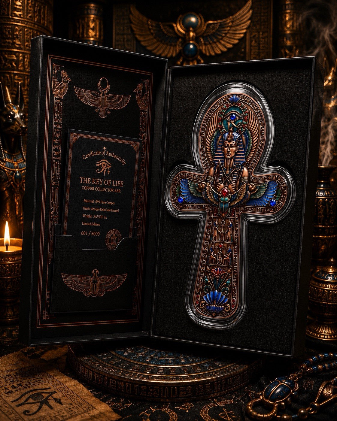 2026 5 oz Key of Life Shaped Copper