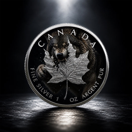 1 oz 2026 Canada Maple Leaf Timber Wolf Edition