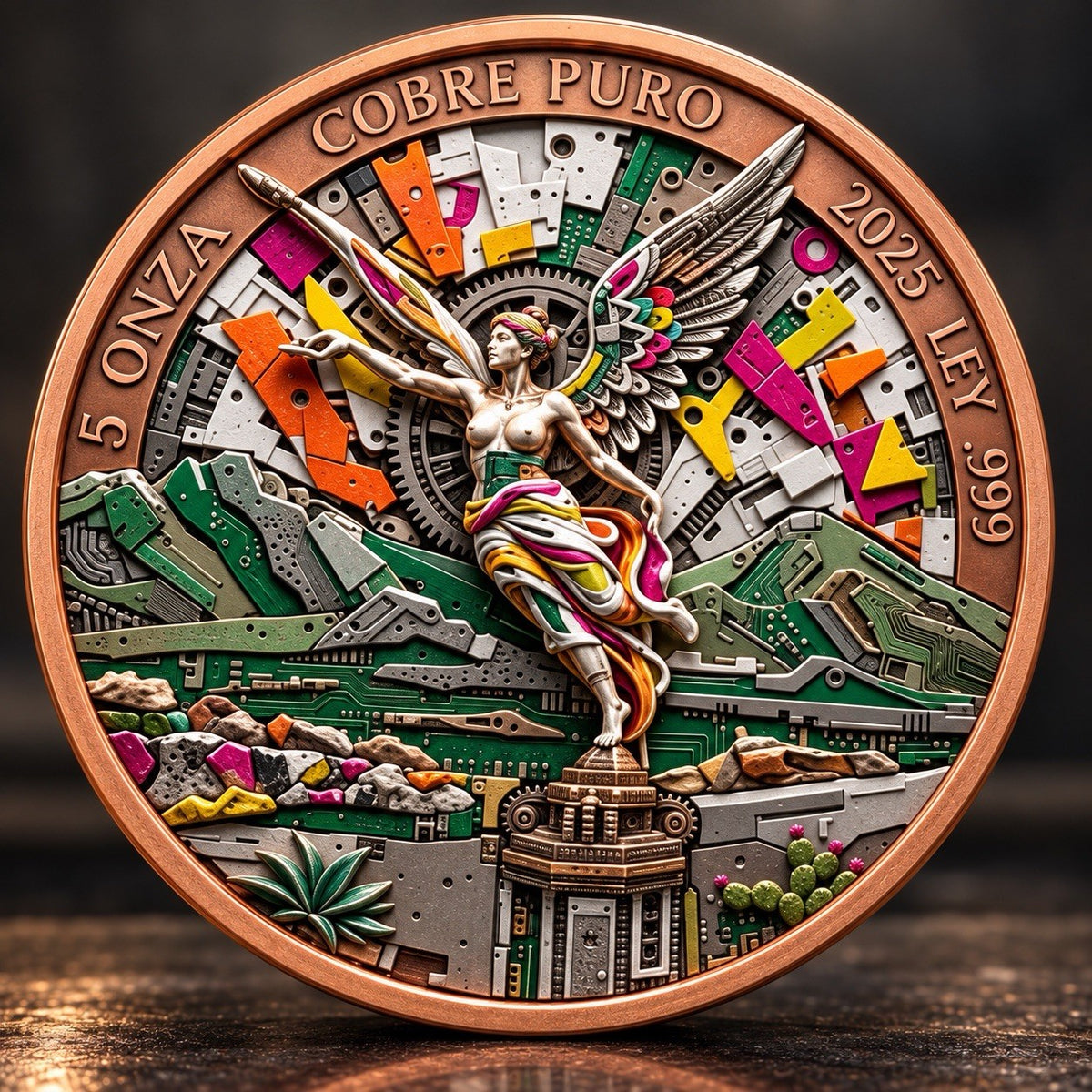 2026 Libertad Mystic Mexico Series: Emerald Spirit 5oz Copper Coin