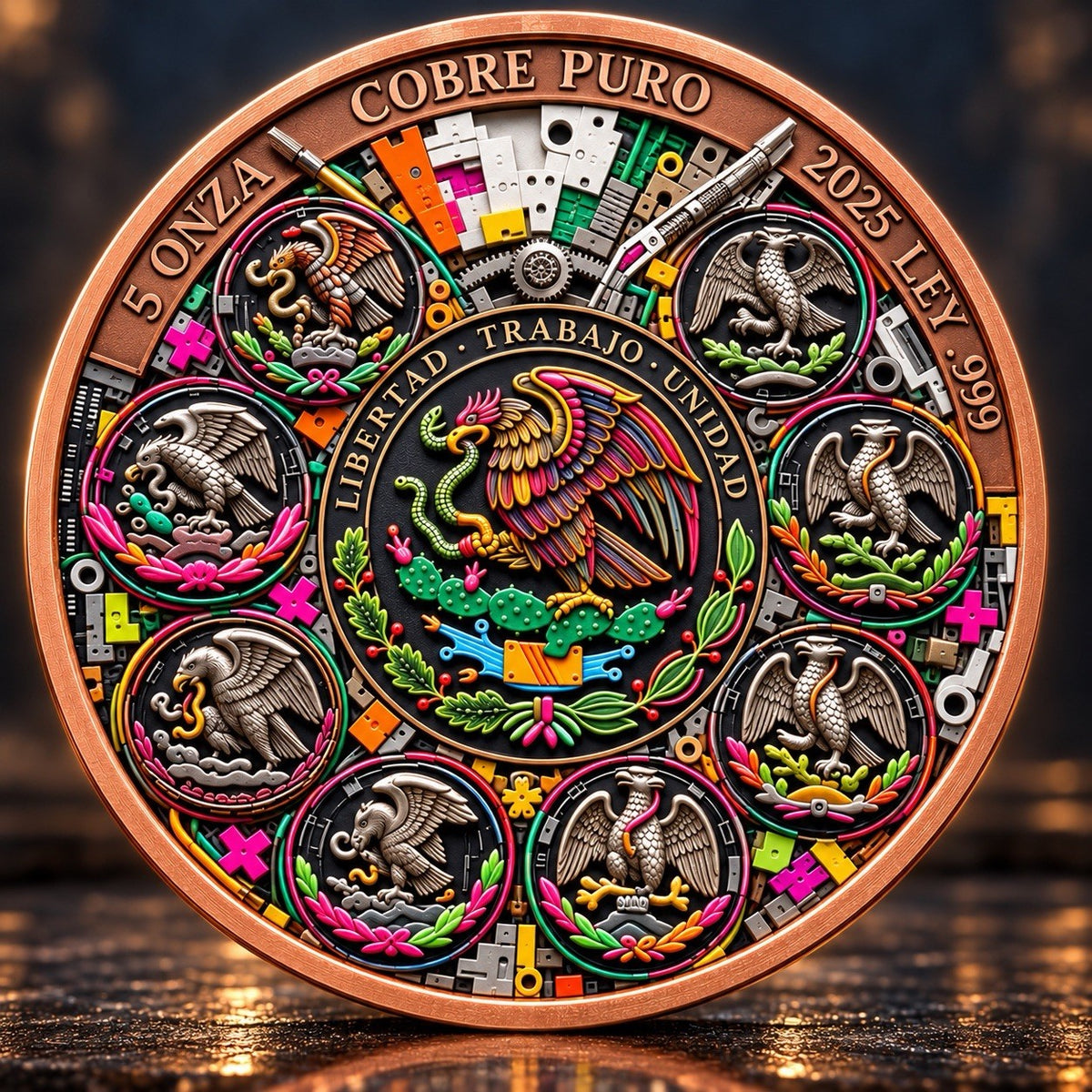 2026 Libertad Mystic Mexico Series: Emerald Spirit 5oz Copper Coin
