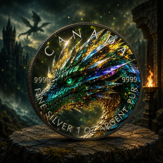 2026 Canada Maple Leaf Emerald Forest Dragon Edition 1oz Silver Coin