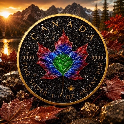 2026 Canada Maple Leaf Imperial Spectrum Edition 1 oz Silver Coin