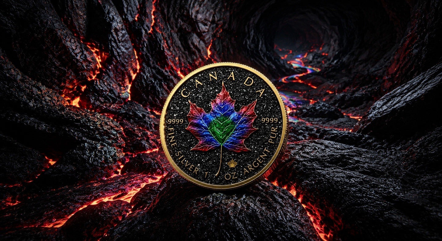 2026 Canada Maple Leaf Imperial Spectrum Edition 1 oz Silver Coin