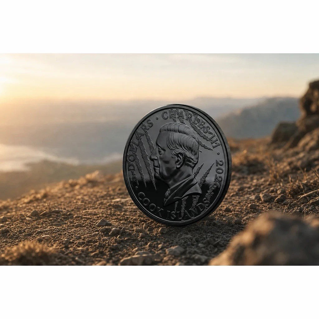 2026 Cook Islands Black and White Lion 1 oz .999 Fine Silver Coin